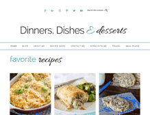 Tablet Screenshot of dinnersdishesanddesserts.com